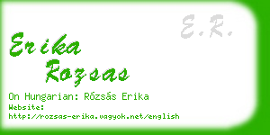 erika rozsas business card